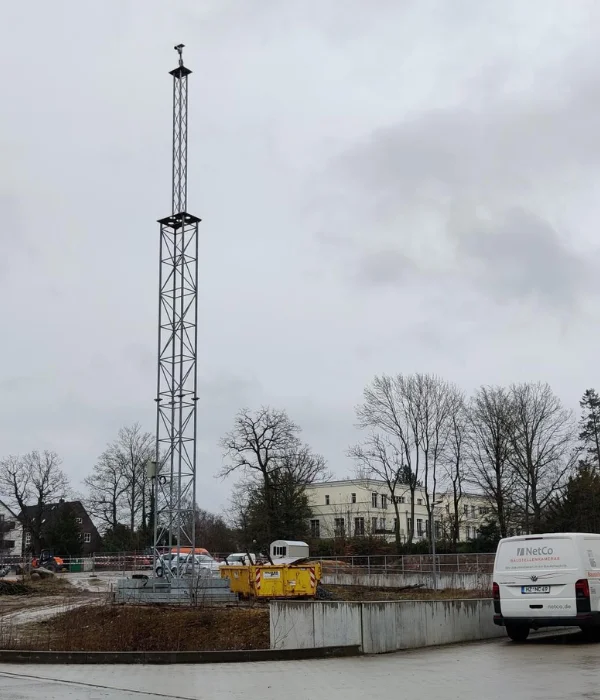 15 m mast voor het gebouw documentatie