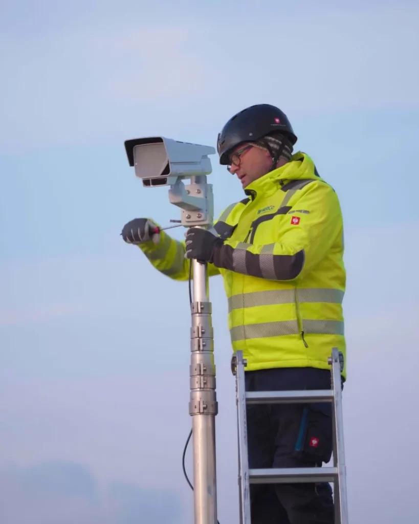 Installatie van camerasystemen voor documentatie op de bouwplaats